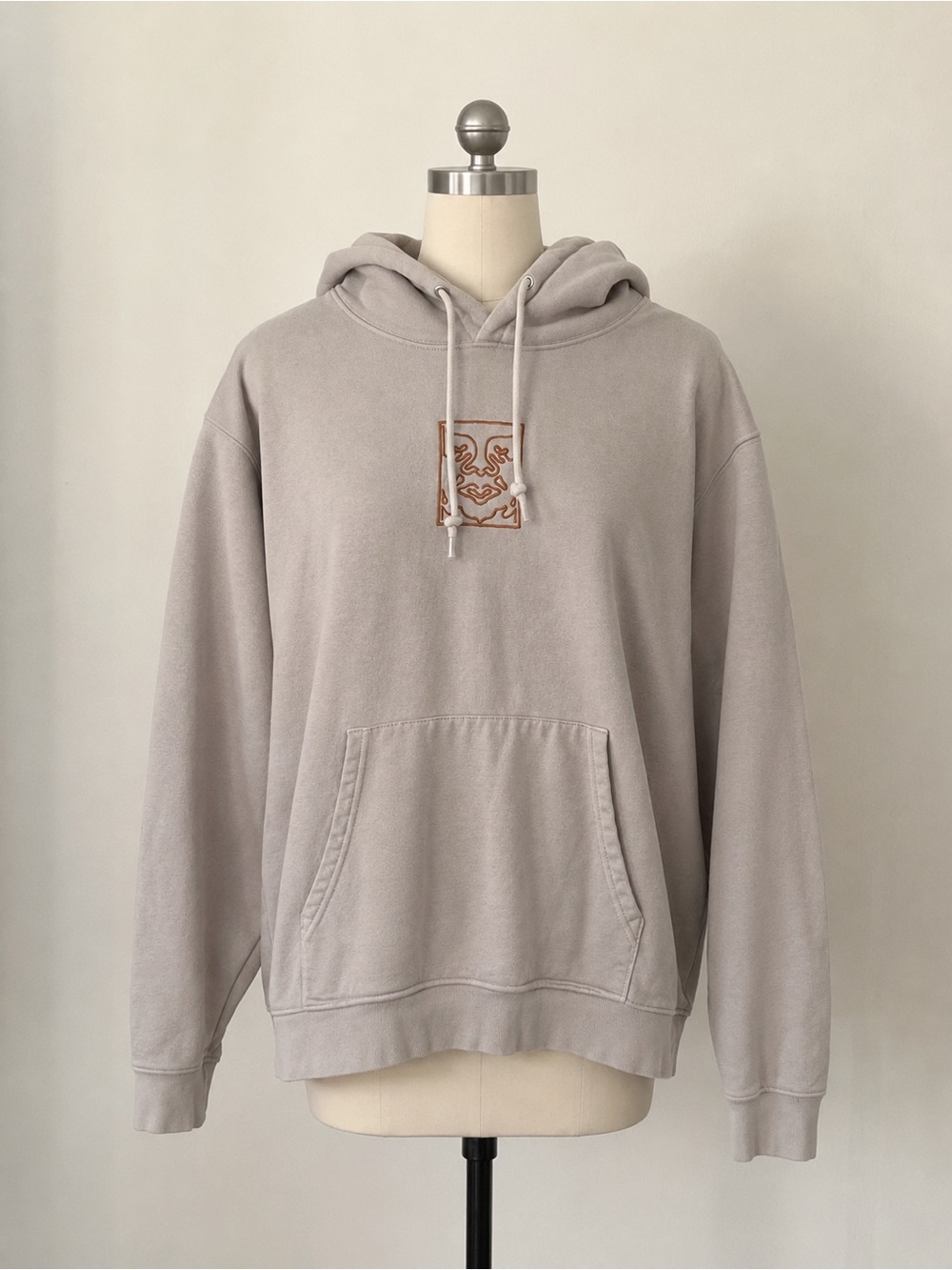 Obey Gray Embroidered Hoodie